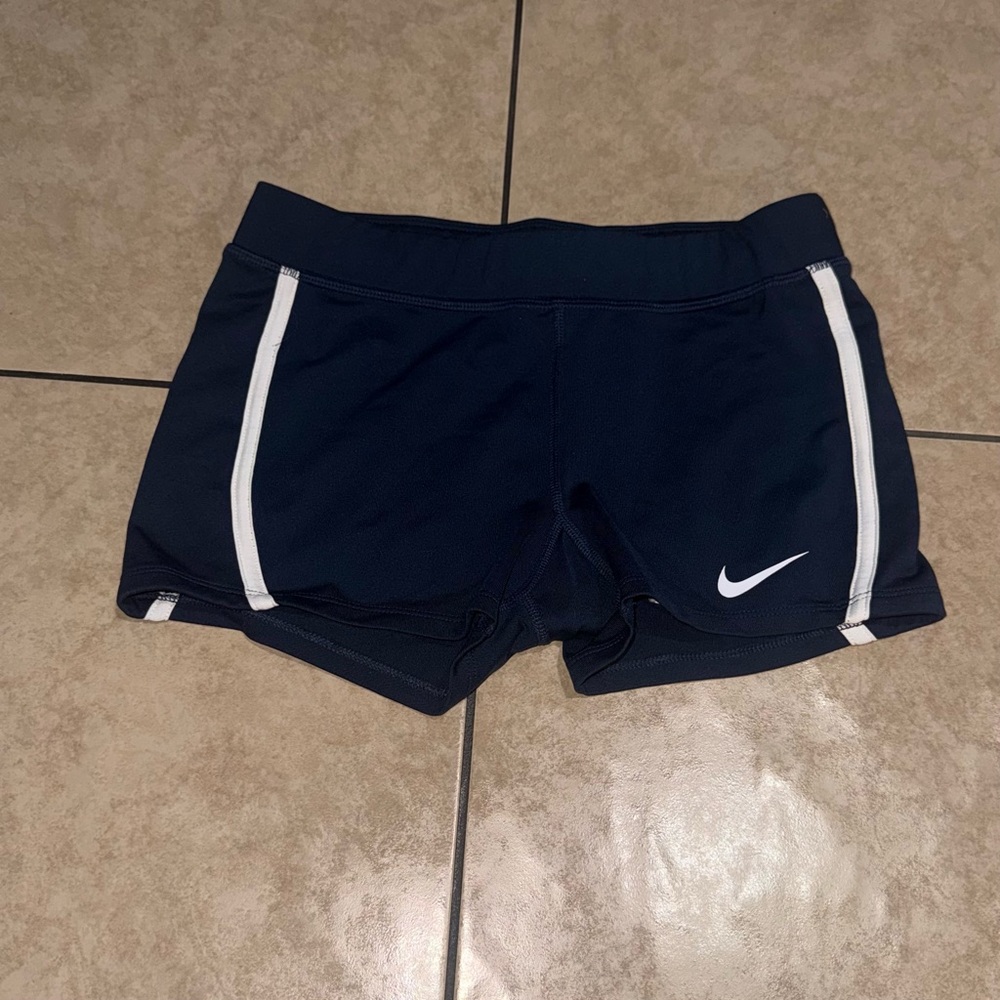 Nike Navy Blue Women’s Tempo Boy Running Athletic Dri-Fit Shorts Size S